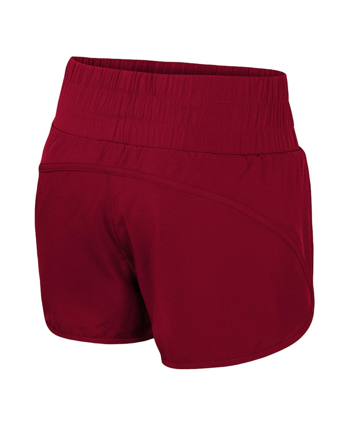Colosseum Women's Crimson Alabama Crimson Tide Stop By Smocked High Waist Shorts In Crimson