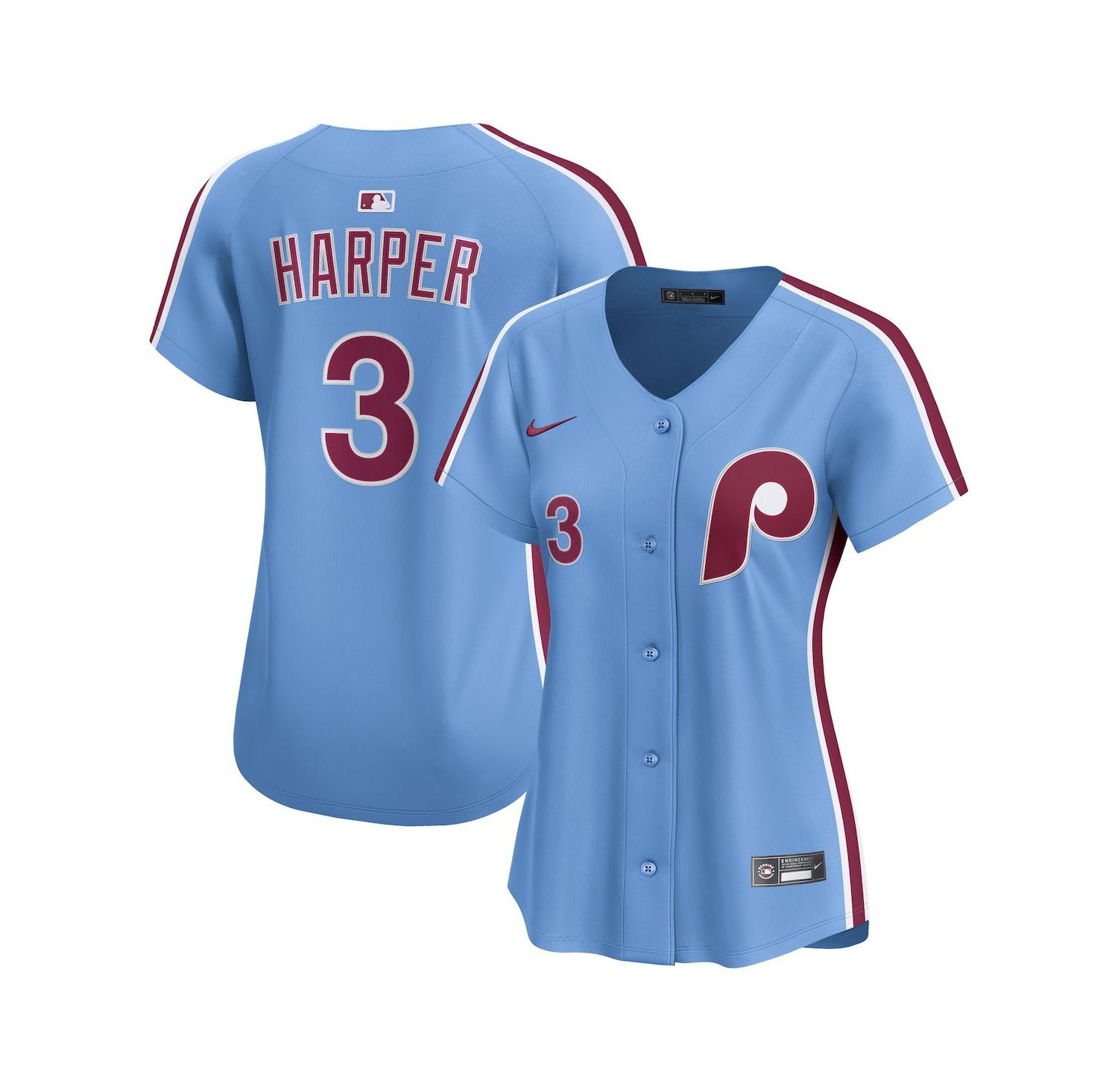 Women's Bryce Harper Light Blue Philadelphia Phillies Alternate Limited Player Jersey