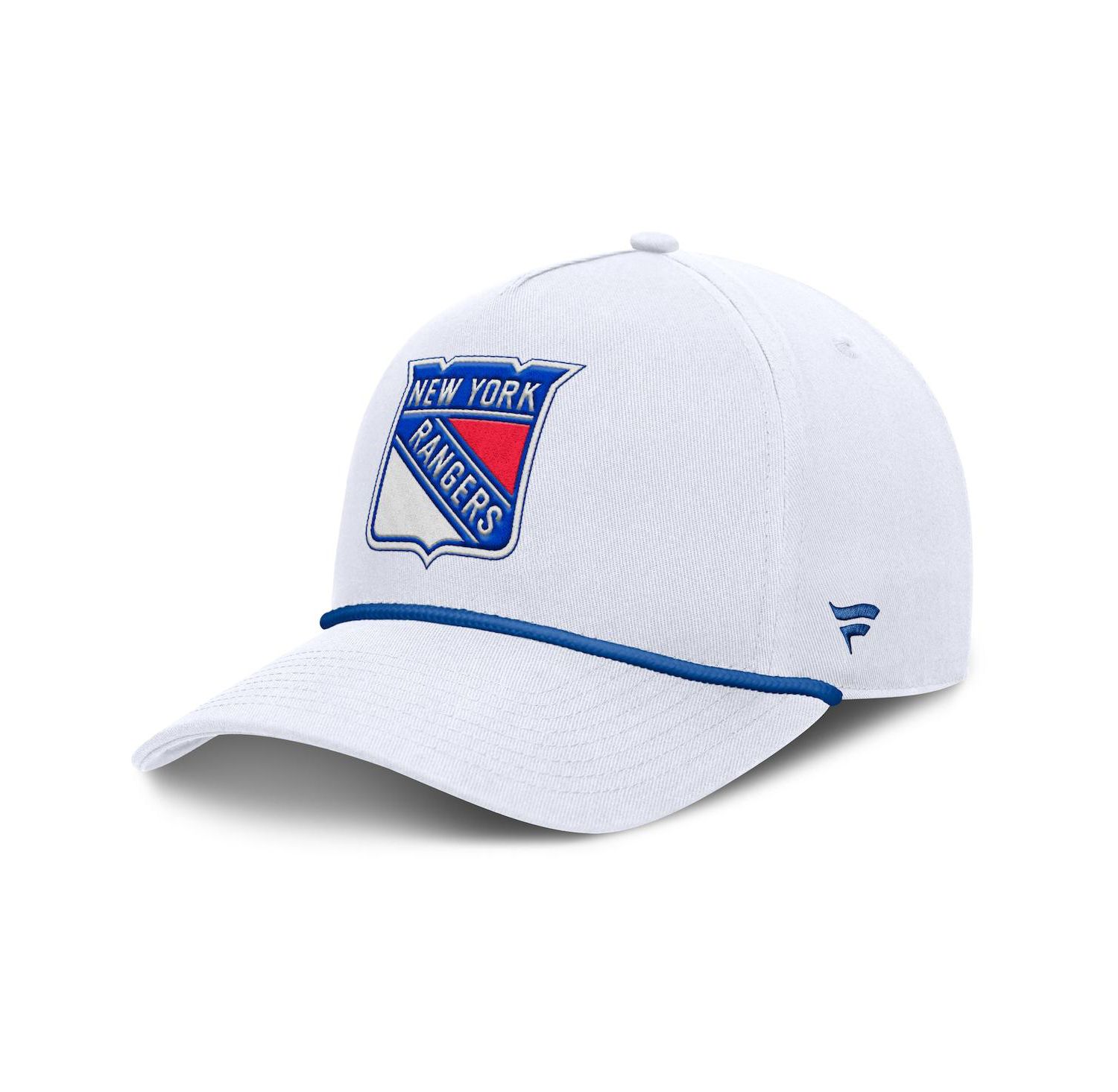 Men's White New York Rangers Rope A-Frame Adjustable Hat