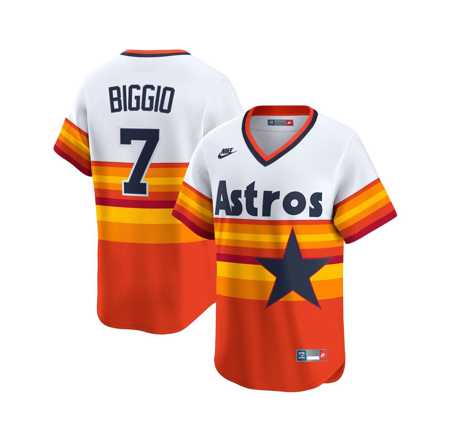Men's Craig Biggio White Houston Astros Throwback Cooperstown Collection Limited Player Jersey