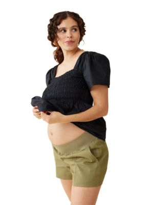 Maternity Ingrid + Isabel Gwen Smocked Woven Top