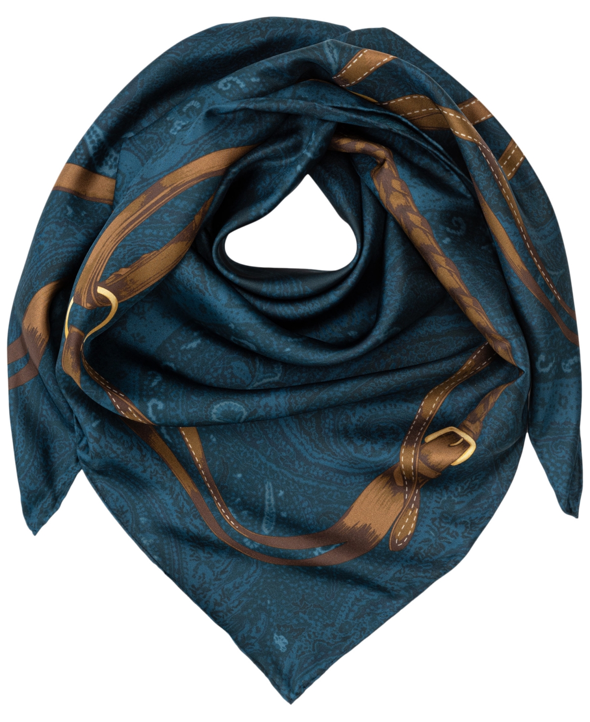 RALPH LAUREN EQUESTRIAN PAISLEY SQUARE SCARF 