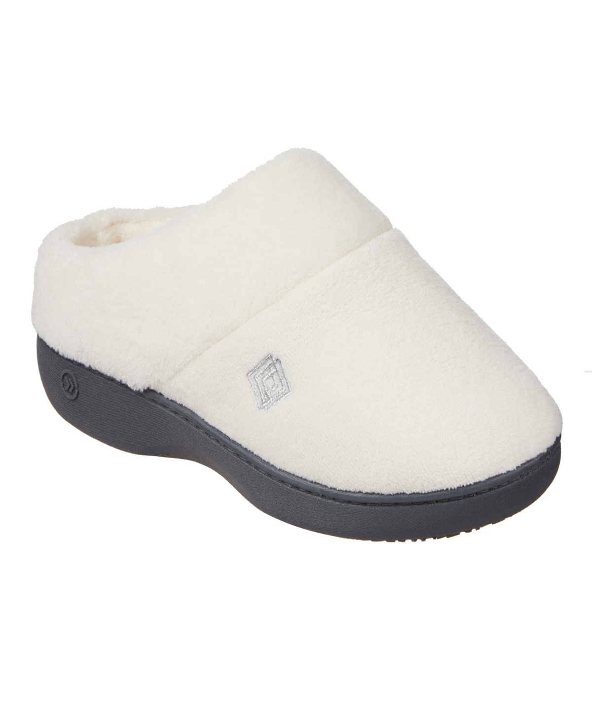 Isotoner Signature Women's Micro Terry Sport Hoodback Slippers In Ewe