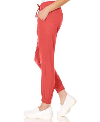 Plus Size Leah 5-Pocket Stretch Cargo Jogger Scrub Pants Yellow 3X Large