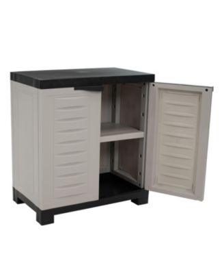 Versatile Plastic Storage Cabinet with Adjustable Shelf