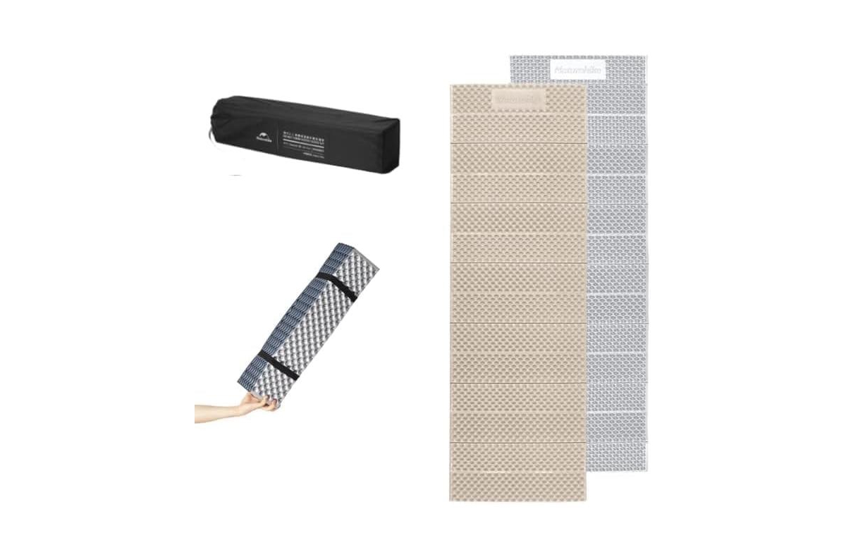 Ultralight Sleeping Pad, Closed Cell Foam Sleeping Pad Camping, Backpacking Sleeping Mattress, Waterproof Folding Sleeping Mat - Blue