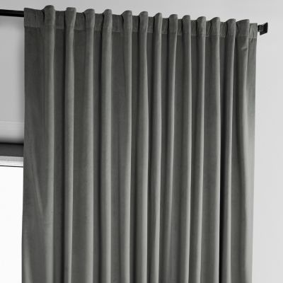 Extra Wide Heritage Plush Velvet Room Darkening Curtain