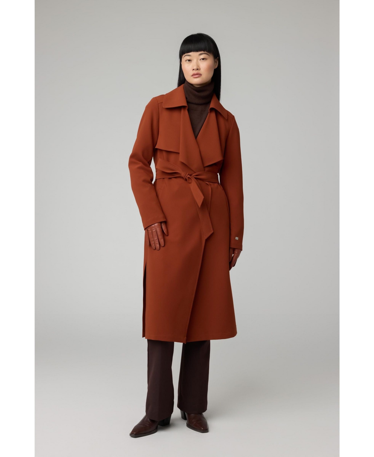 Women's Dimitra Relaxed-Fit Belted Trench With Shirt Collar - Stone