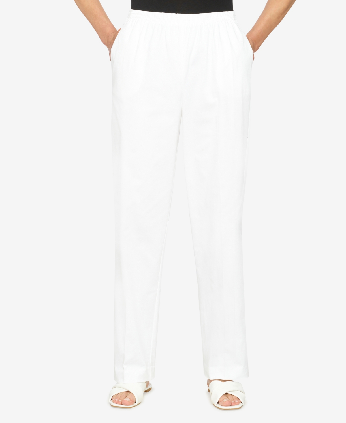 Alfred Dunner Petite Mid-rise Casual Pants