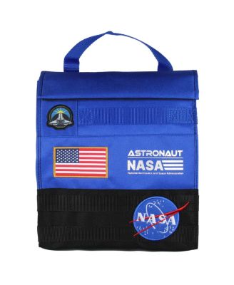Insulated Roll-Top Lunch Tote with Astronaut Meatball Logo and Embroidered Patches