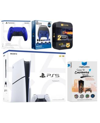 Playstation 5 Slim Disc with Extra Controller, Gamer Starter Kit and MightySkins Decal Voucher + 2 Year CPS Extended Warranty