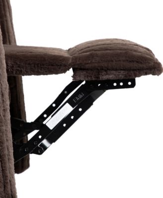 41" Jorvien Modern Chenille Power Swivel Glider Recliner with Pillows