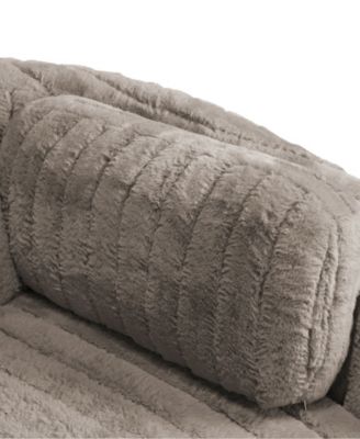 41" Jorvien Modern Chenille Power Swivel Glider Recliner with Pillows