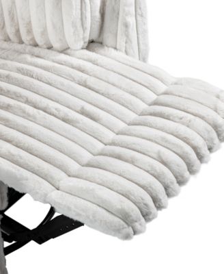 41" Jorvien Modern Chenille Power Swivel Glider Recliner with Pillows