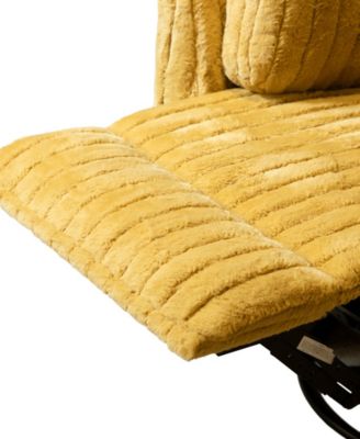 41" Jorvien Modern Chenille Power Swivel Glider Recliner with Pillows