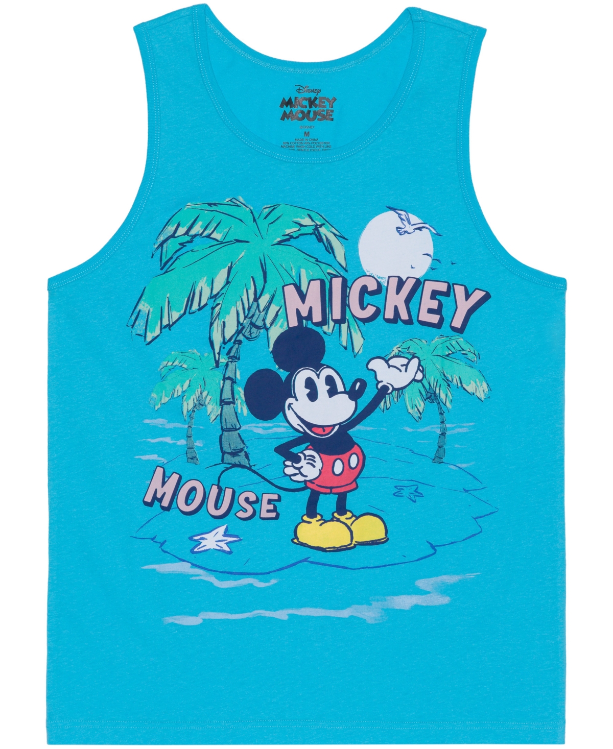 Men's Mickey Mouse Tank Top - Turquoise