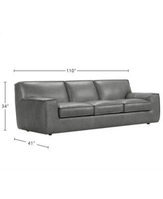 Glympton 110" Leather Sofa, Exclusively at Macy's
