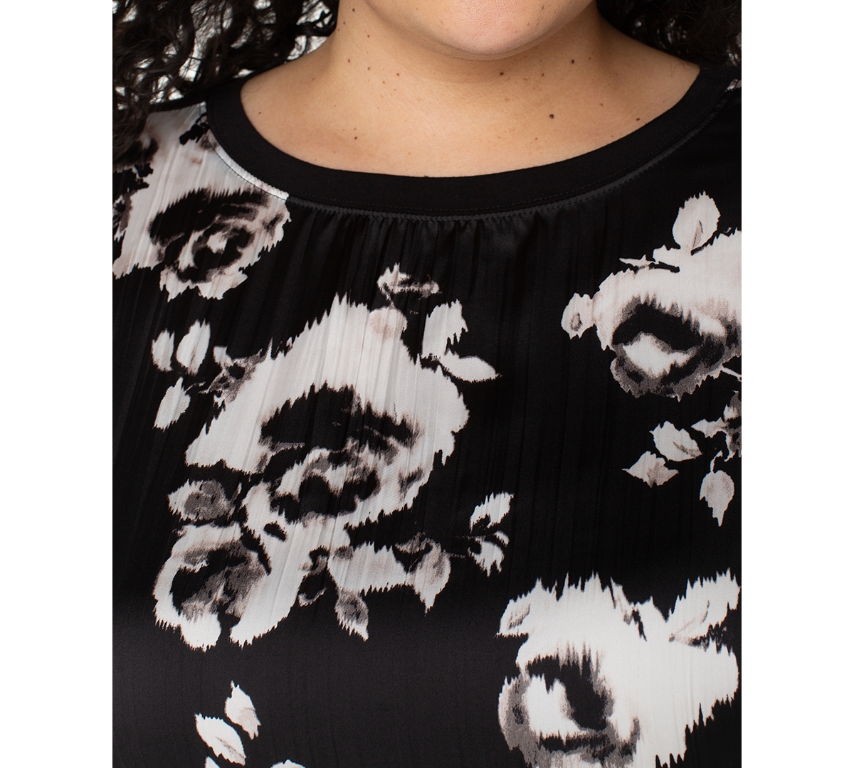 Liverpool Los Angeles Plus Size Sleeveless Mixed-media Top
