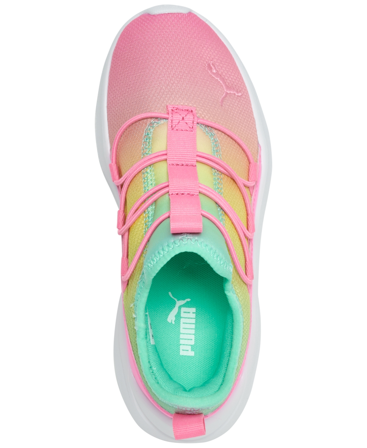 Puma Little Kids Soft Ride One4all Slip-on Fade Casual Sneakers From Finish Line In Pink
