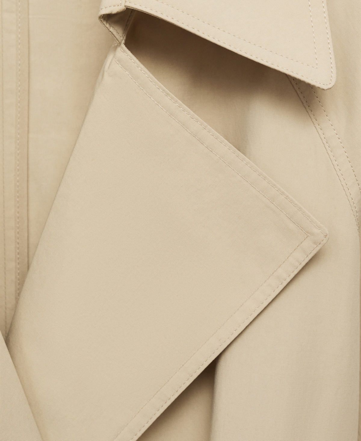Mango Cotton Trench Coat In Neutral