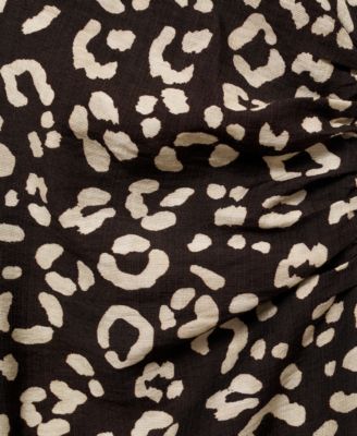 Women's Frayed Ends Leopard Print Dress