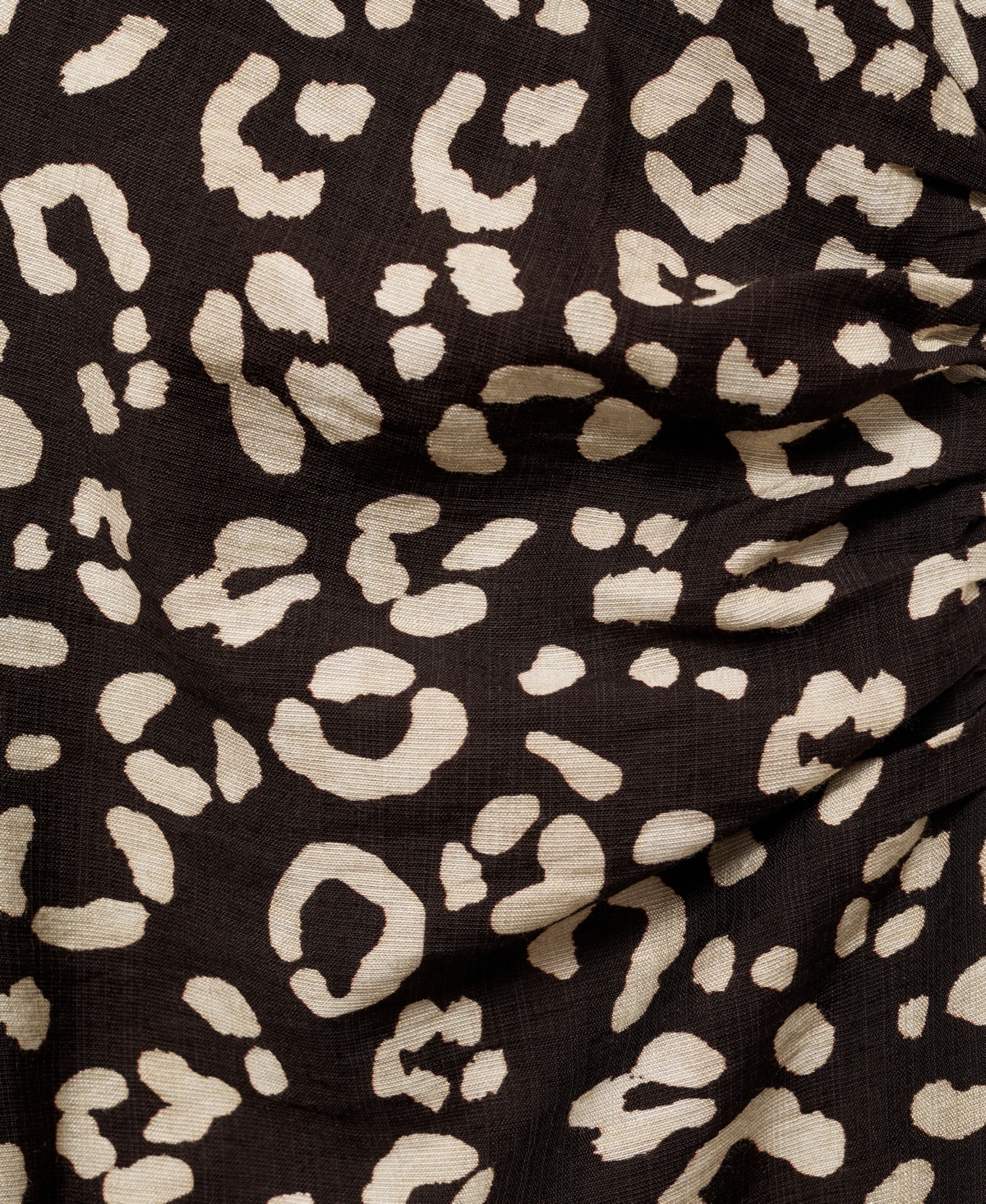 Shop Mango Women's Frayed Ends Leopard Print Dress In Black