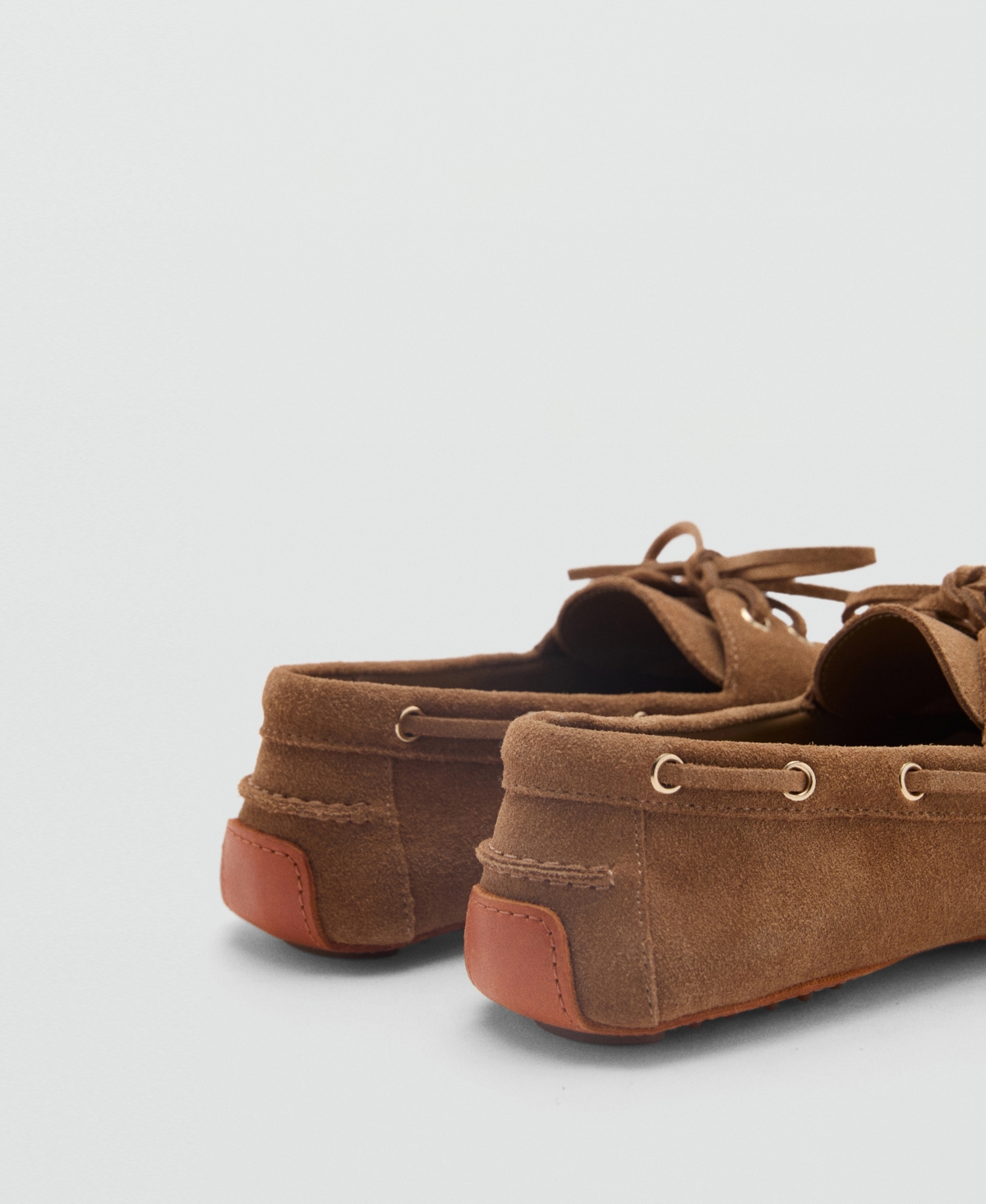 Mango Women's Suede Boat Shoes In Medium Brown