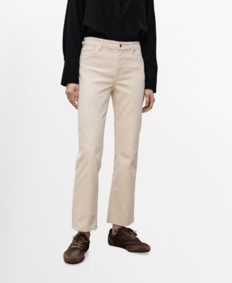 MANGO - Women's Sienna Flared Cropped Jeans