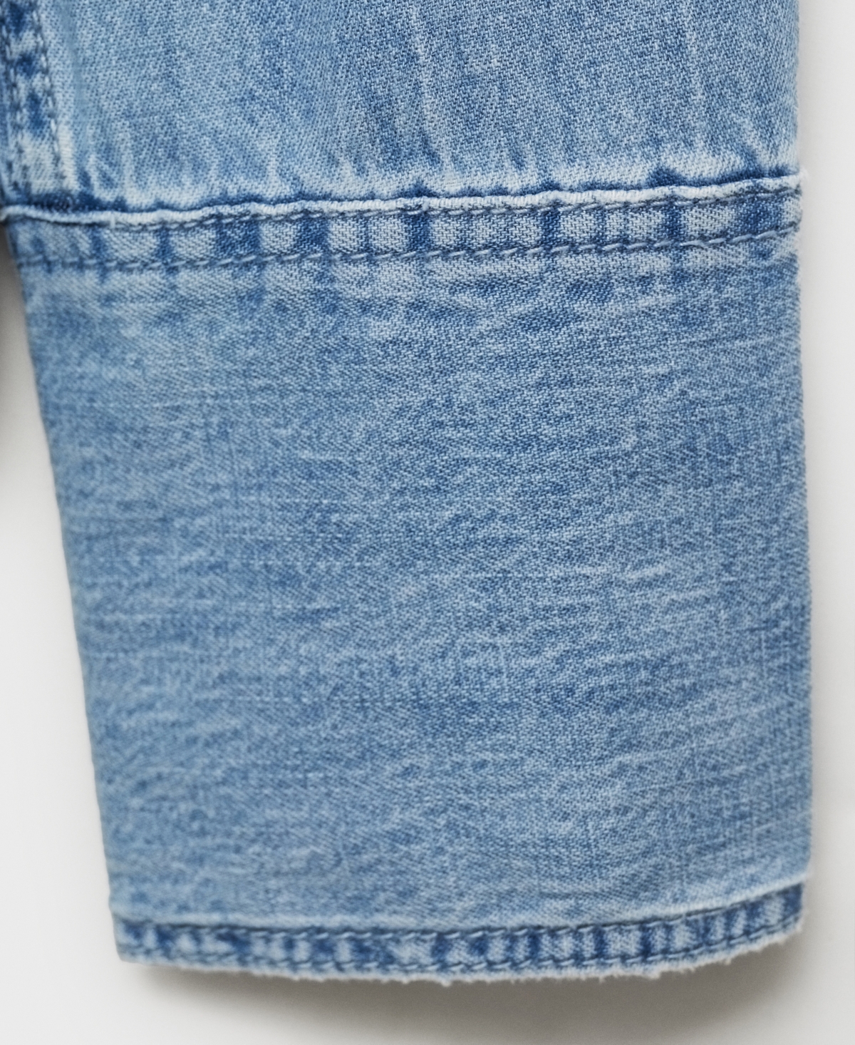 Mango Classic Oversized Denim Shirt In Medium Blue