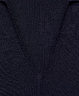 Women's Lapel Knitted Midi Dress