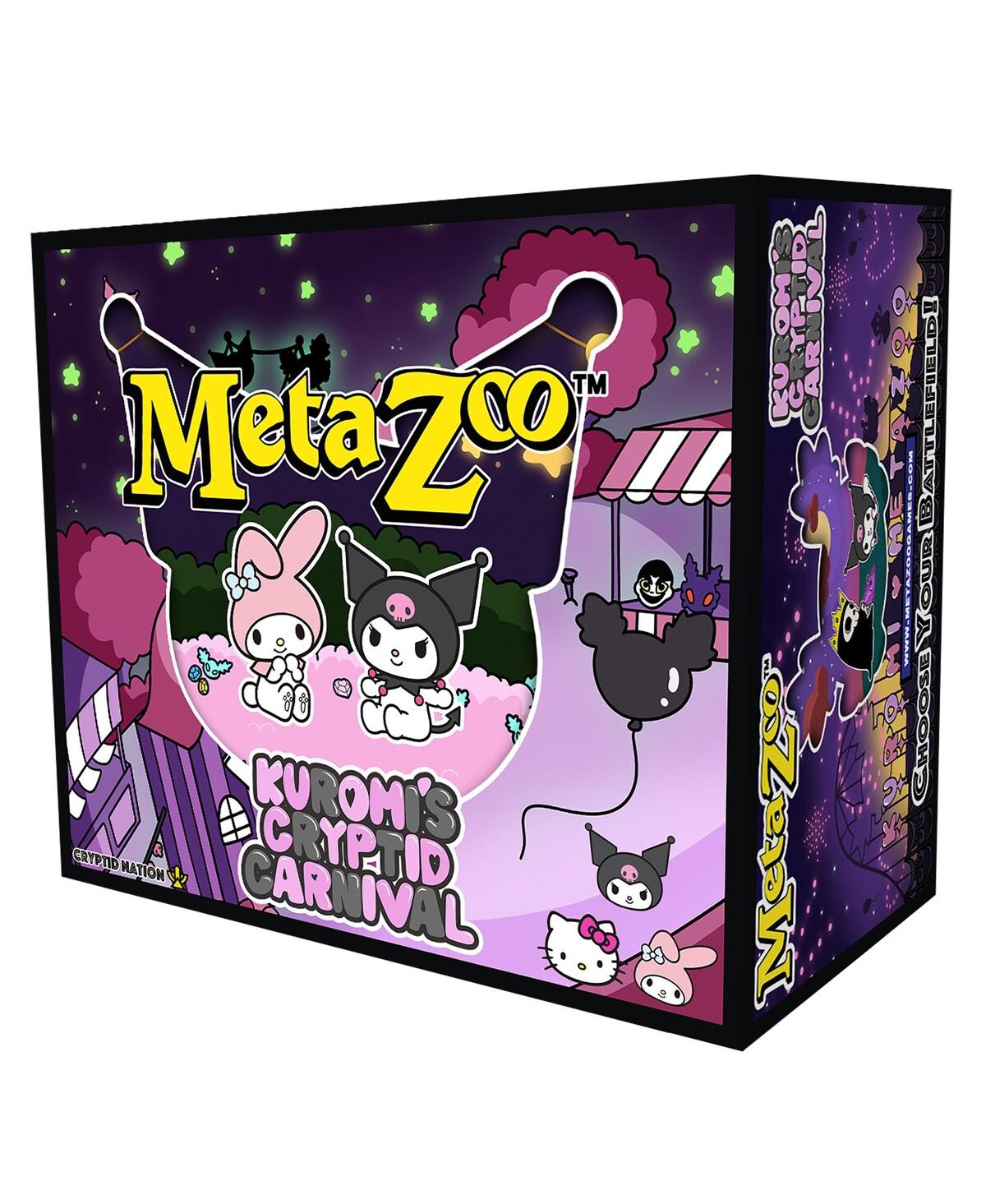 Metazoo Kuromi Hello Kitty Friends Tcg: Kuromi's Cryptid Carnival Booster Box In Purple,pink