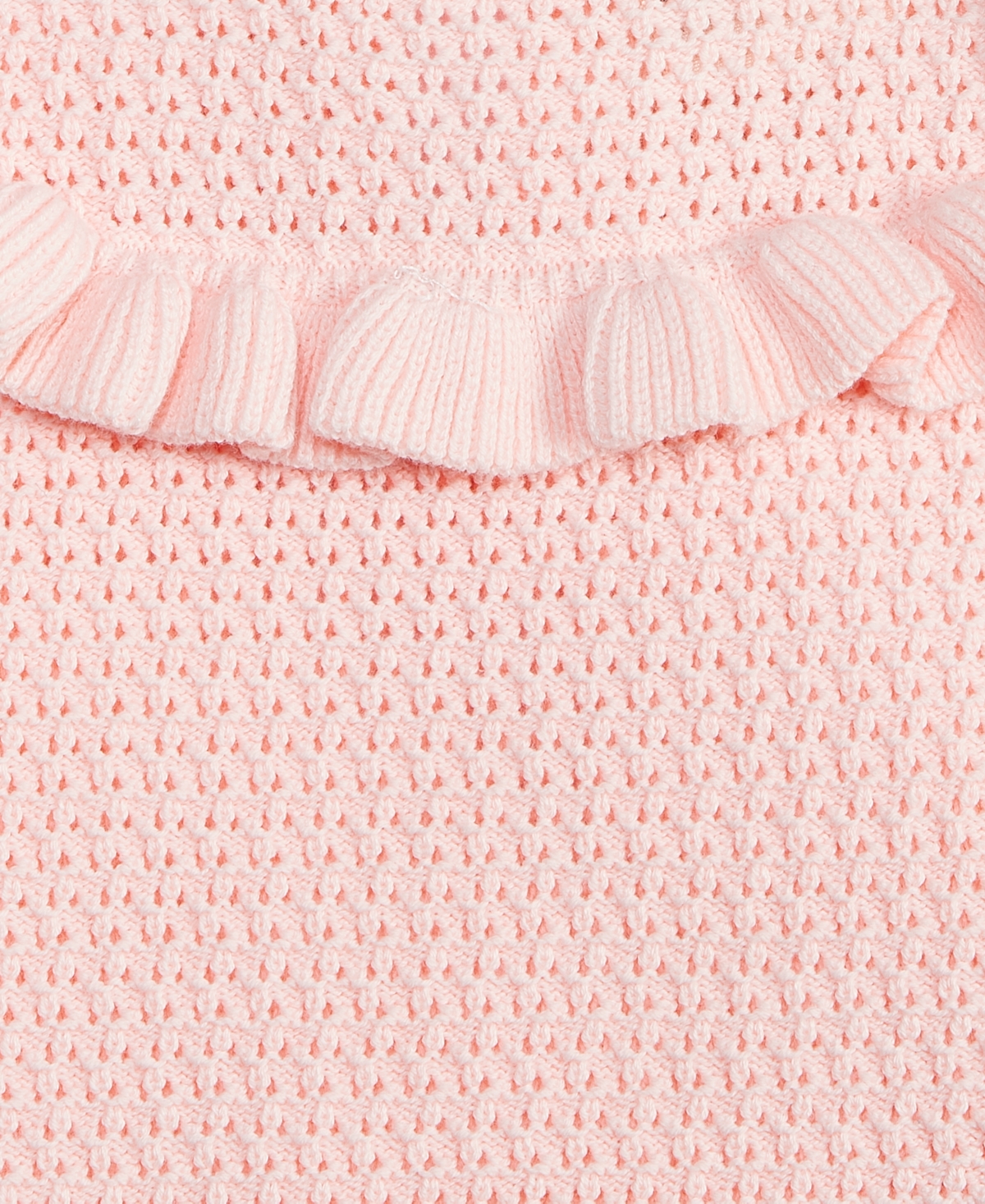 First Impressions Baby Girls Pointelle Cotton Ruffled Romper, Exclusively At Macy's
