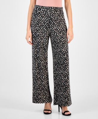 Women's Mid-Rise Wide-Leg Pull-On Pants