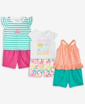 Baby Girls Flamingo & Beach Tops & Shorts, Exclusively at Macy's