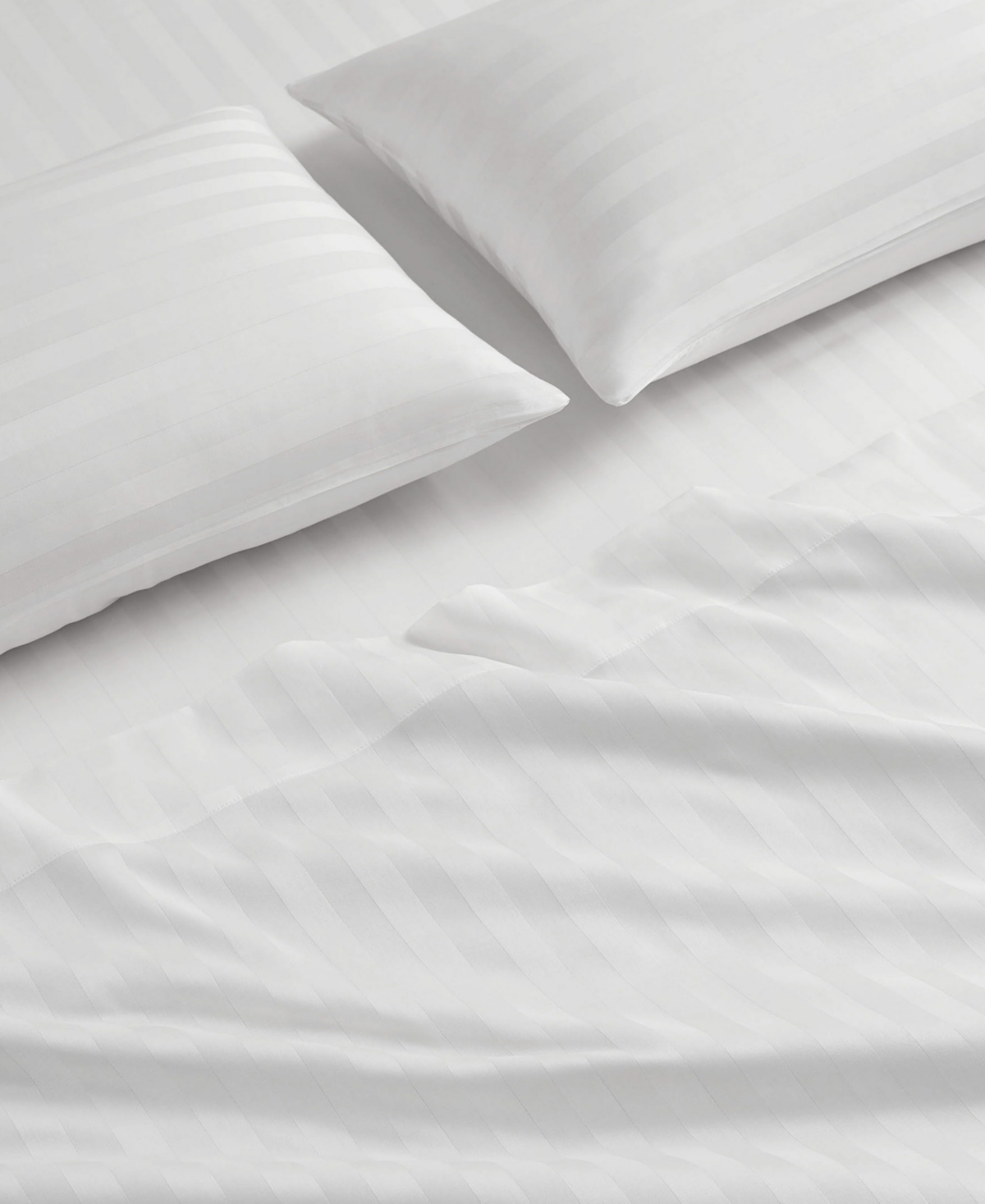 Juicy Couture Royal Dreams Damask Stripe 300-thread Count Sateen Cotton 4-pc. Sheet Set, Queen In Brilliant White