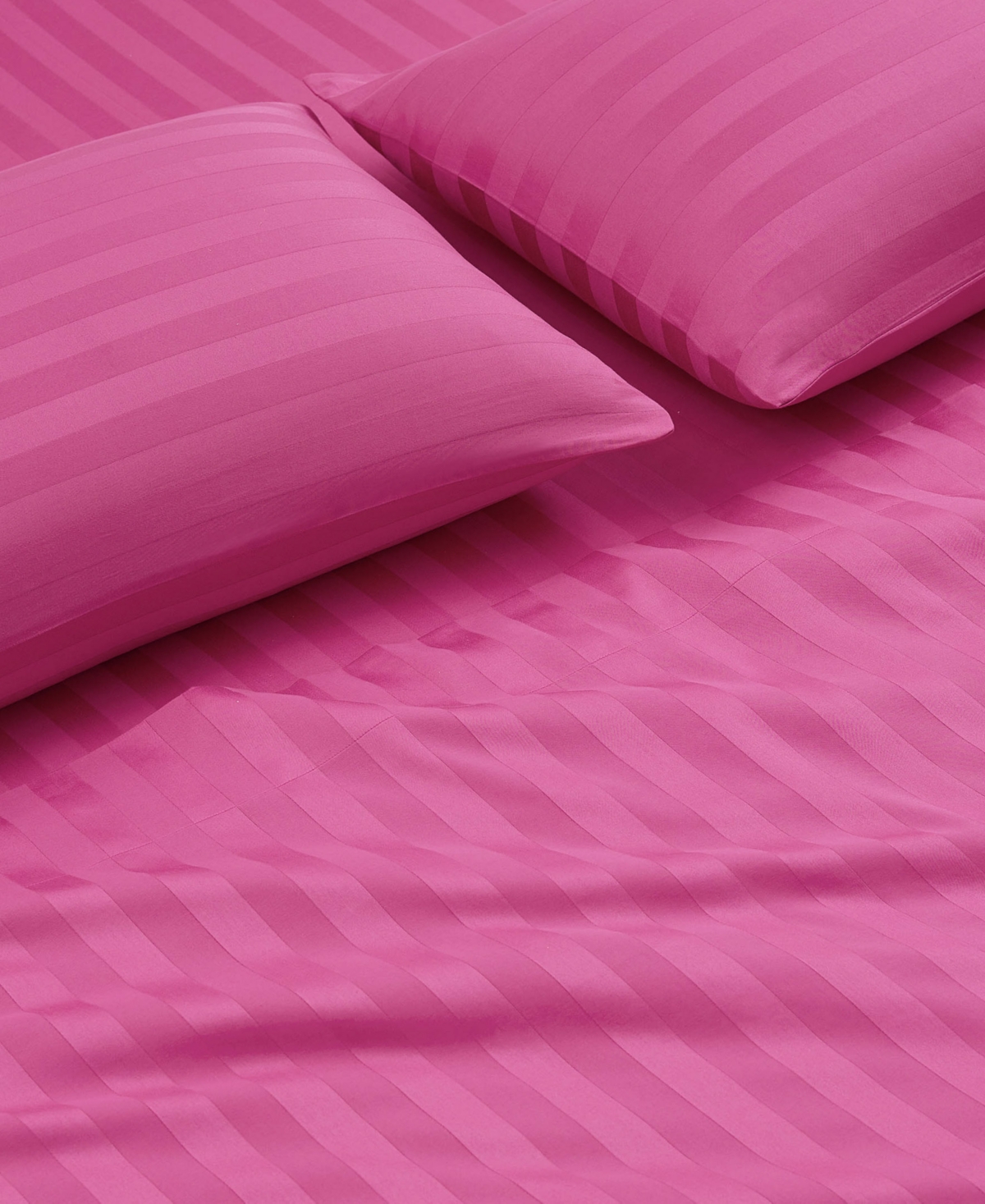 Juicy Couture Royal Dreams Damask Stripe 300-thread Count Sateen Cotton 4-pc. Sheet Set, Full In Hot Pink
