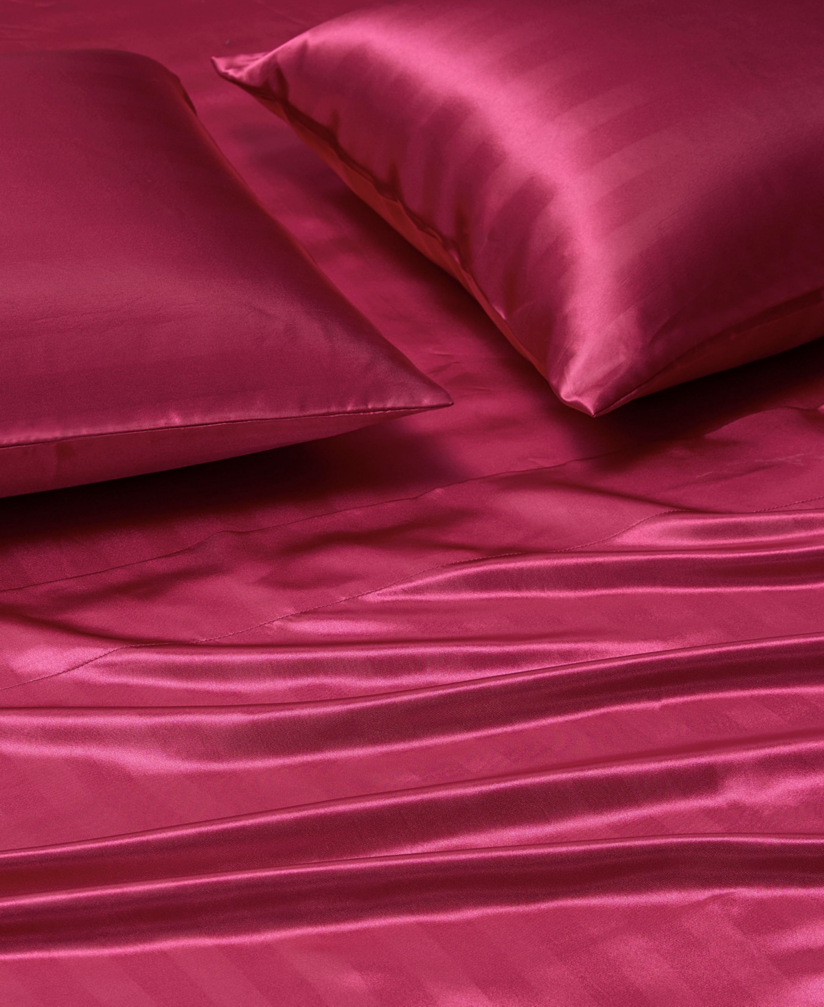 Juicy Couture Satin Damask 3-pc. Sheet Set, Twin In Hot Pink