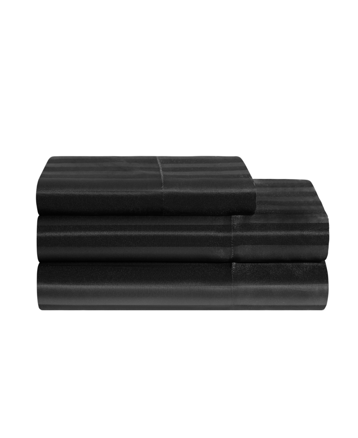 Juicy Couture Satin Damask 3-pc. Sheet Set, Twin Xl In Black