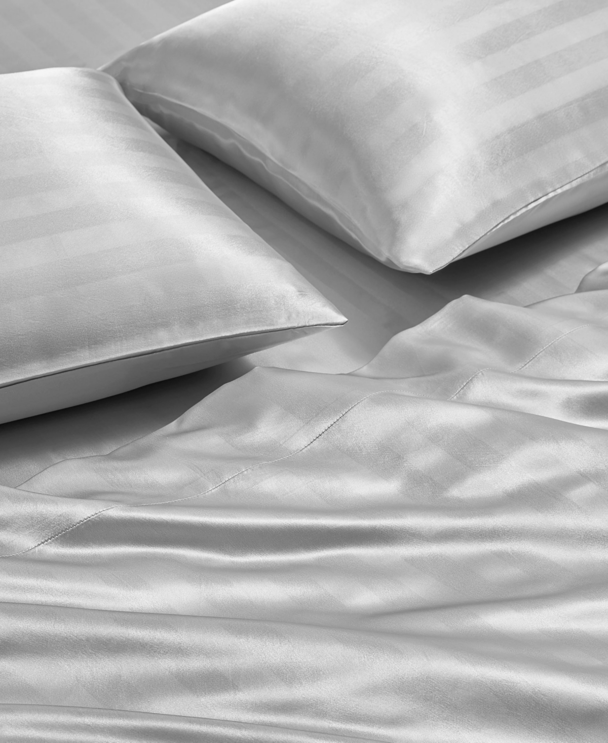 Juicy Couture Satin Damask 3-pc. Sheet Set, Twin In Gray
