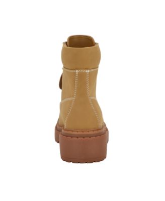 Women's Leavey Logo Lug Sole Combat Boots