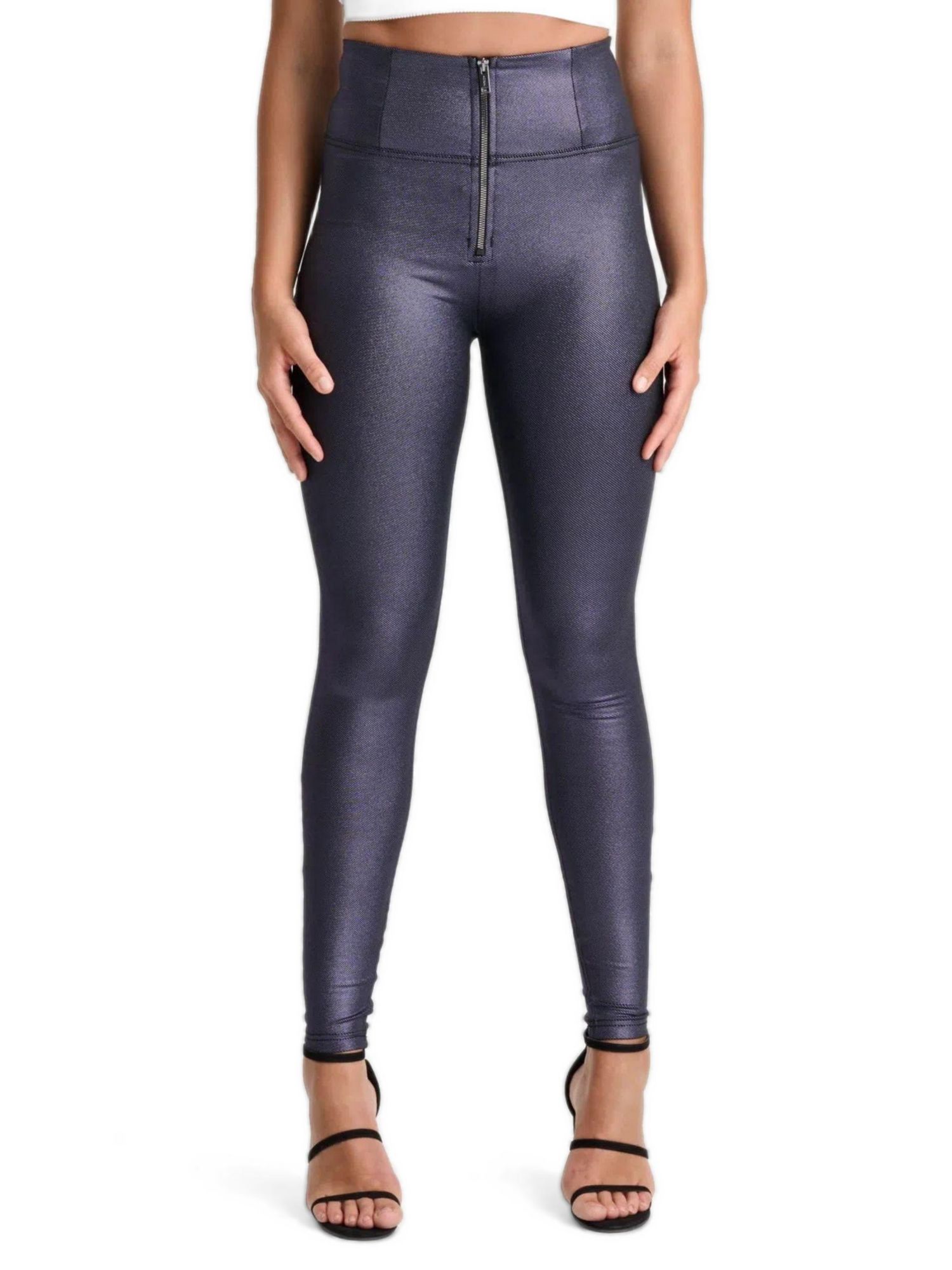 Women's Metallic High-Rise Sculpting Skinny Pants