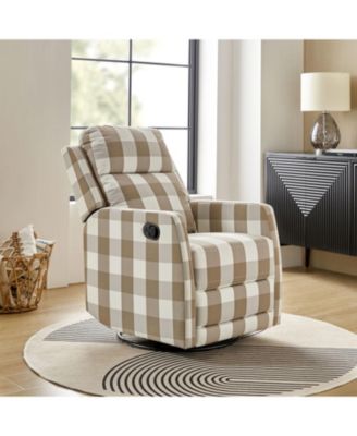 Coral Modern Ergonomic Swivel Rocker Manual Recliner