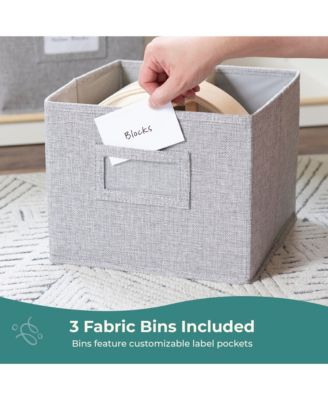 EdQ 2-Shelf Open Storage 24" - White: Wooden Kids' Classroom Storage Furniture, Playroom and Bedroom Toy Cube Organizer