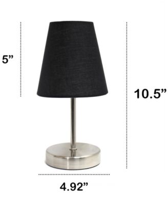 10.5" Metal Iconic Duo Mini Sand Nickel Table Lamp Set