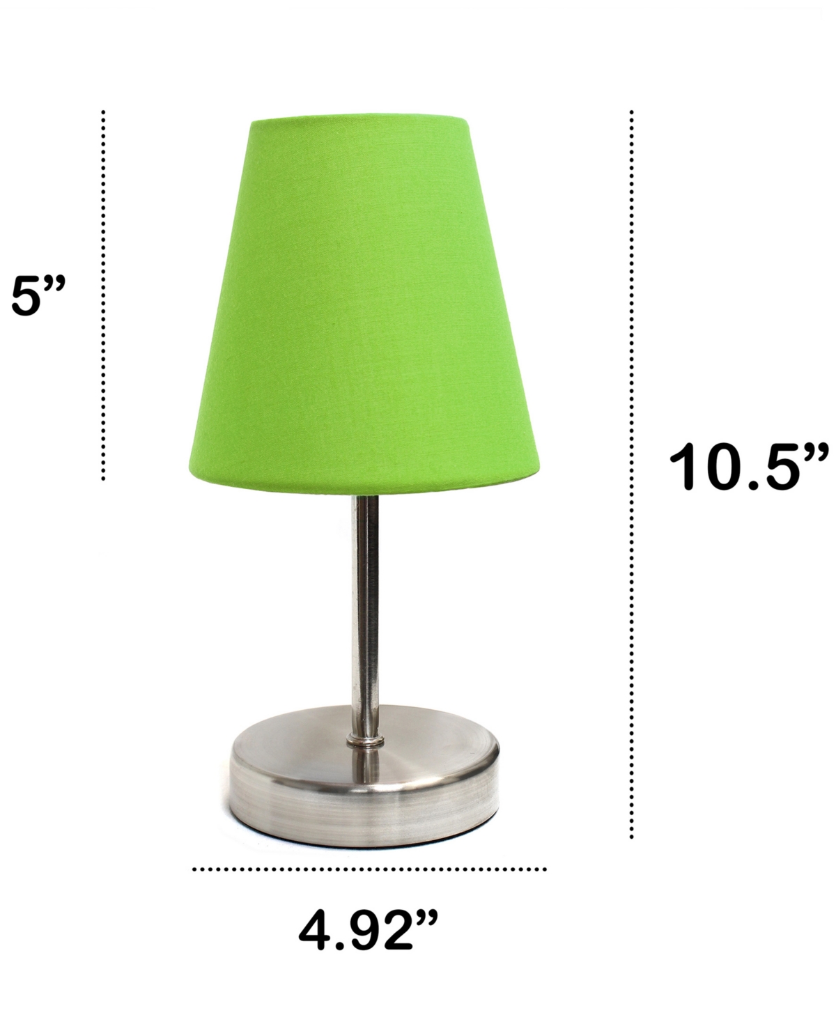 Creekwood Home 10.5" Metal Iconic Duo Mini Sand Nickel Table Lamp Set