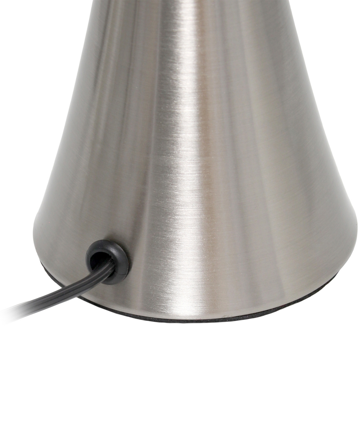 Creekwood Home 11.42" Metal Chic And Contemporary Duo Mini Touch Table Lamp Set In Brushed Nickel,blue