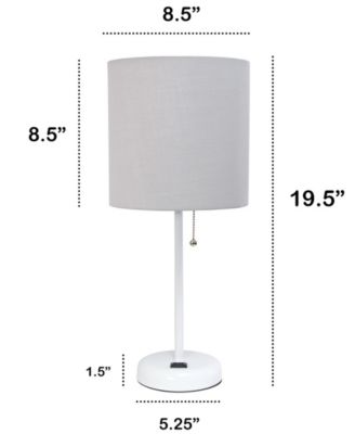 19.5" Metal Oslo Contemporary Bedside Duo Table Lamp Set