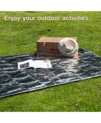 Aluminum Foil Foldable Picnic Blanket, Ultralight Ground Sheet Mat, Waterproof Camping Tarp, Foldable Sleeping Pad for Outdoor Picnic