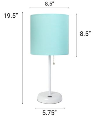 19.5" Metal Oslo Contemporary Bedside Duo Table Lamp Set