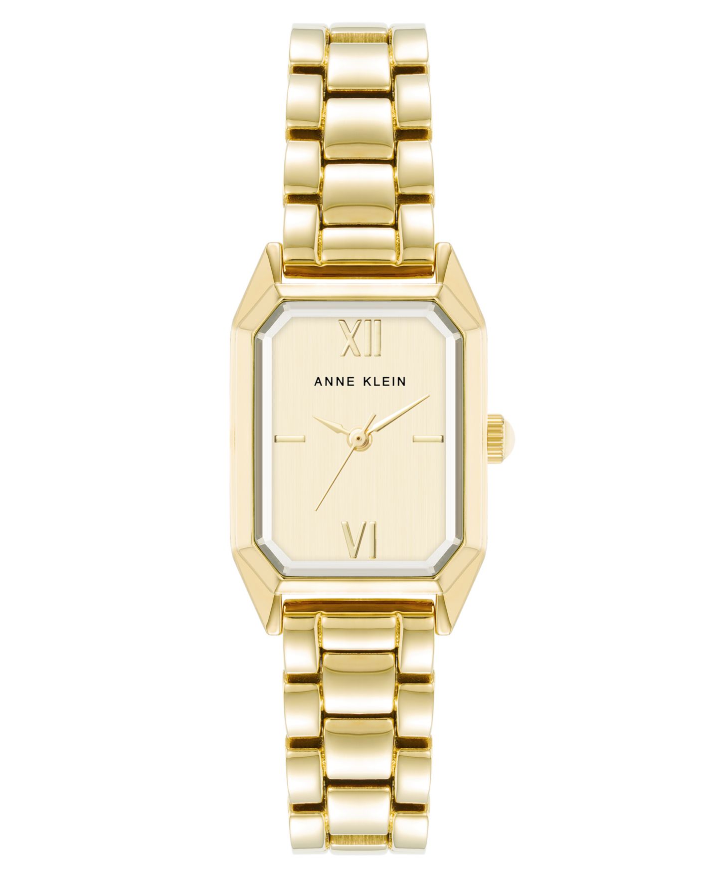 Женские часы Anne Klein Quartz Petite Octagonal Gold-Tone Metal Alloy Bracelet Watch, 21mm — фото 1